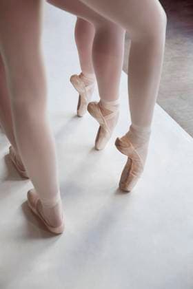  Professionelle Balletttänzerinnen und Tänzer beim gemeinsamen Training mit Spitzenschuhen *** professional Ballet dancers and Dancer at joint Training with Top shoes Copyright: imageBROKER/OleksandrxLatkun ibxole09813943.jpg ,model released, Symbolfoto ,property released