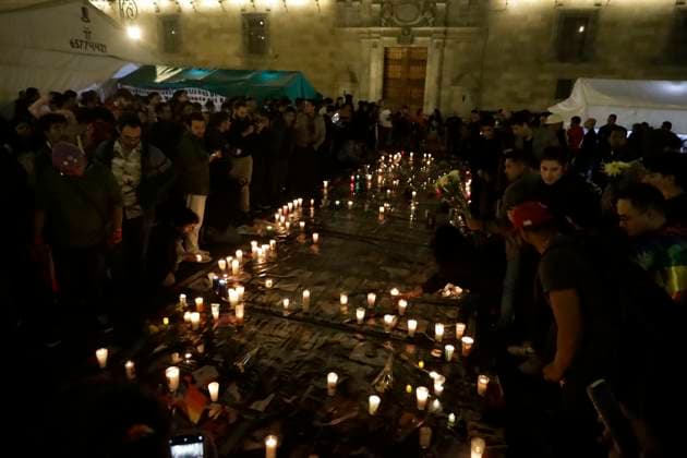 LGBTTTIQ+ community condemns the death of Magistrate Jesus Osiel Baena Saucedo in Mexico November 13, 2023, Mexico City, Mexico: The LGBTTTI + community protests to demand clarification of the death of magistrate Jesus Ociel Baena Saucedo and his partner Dorian Daniel Nieves Herrera in his house in the state of Aguascalientes during the demonstration in Mexico City. on November 13, 2023 in Mexico City, Mexico (Photo by Luis Barron Eyepix Group). Copyright: xLuisxBarronx xEyepixxGroupx LB_20231113_MAGISTRADE30