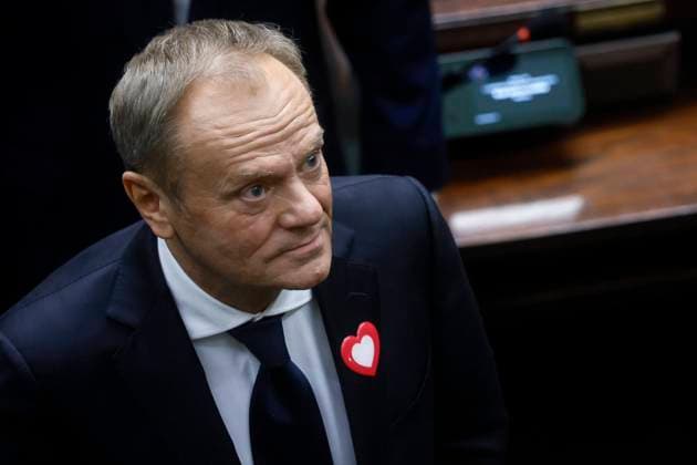 New Polish Sejm Warszawa 13.11.2023 Inauguracyjne posiedzenie Sejmu X kadencji. n z Donald Tusk,Image: 821883548, License: Rights-managed, Restrictions: , Model Release: no, Credit line: Jacek Szydlowski Forum First session of the newly elected Polish parliament in Warsaw. 821883548  0821883548
