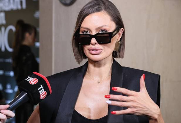 13.11.2023. Russia. Moscow. Blogger and TV presenter Victoria Bonya at the VOICE. The main faces at the Pushkin Theater in Moscow. BulkinxSergey