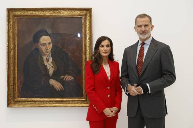Entertainment Themen der Woche KW46 Entertainment Bilder des Tages 14-11-2023 Madrid Queen Letizia and King Felipe attend the opening of the Picasso 1906, the great transformation exhibition, with 120 artworks by Picasso from private collections and other important institutions at the national art center museum in Madrid. No Spain Â  Copyright: xPPEx