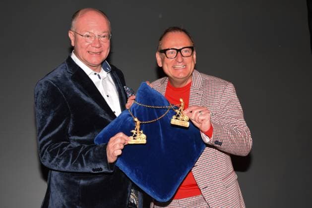 Karl Valentin Order of the Prize Winner 2024 Martin Rassau Cabaret Artist Volker Heissmann Cabaret Artist Munich 14 11 2023 German Theater Narrhalla Karl Valentin Order of the Prize Winner 2024 Performance Munich