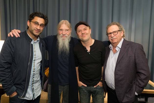 EXCLUSIVE: Asif Kapadia, Torben Ulrich, Lars Ulrich and Mark Fishkin attend screening of AMY in San Francisco 145051, EXCLUSIVE: Asif Kapadia, Torben Ulrich, Lars Ulrich and Mark Fishkin attend screening of AMY in San Francisco. San Francisco, California - Monday November 16, 2015., Credit:PacificCoastNews Avalon USA, San Francisco  Copyright: xPacificCoastNewsx xAvalonx 0519979162