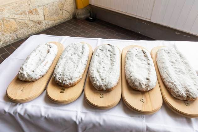 Stollen inspectors award quality seal for Dresden Christmas Stollen Around 100 bakeries and confectioners from Dresden and the surrounding area have to undergo a stollen inspection every year According t
