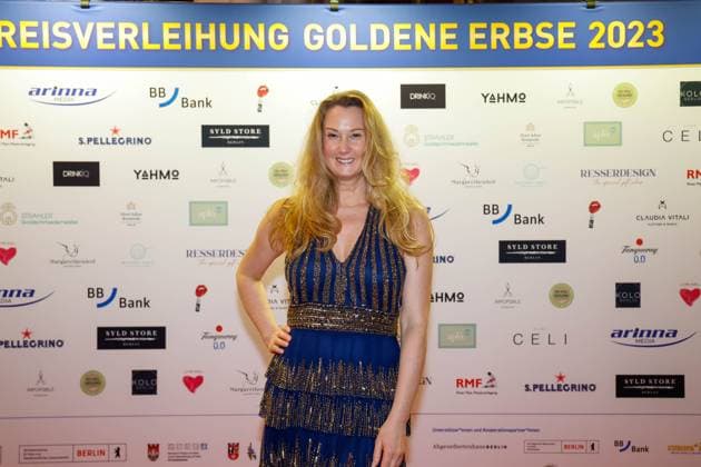 Daniela Theresia Helene Schwerdt at the Golden Pea 2023 award ceremony in Berlins Rotes Rathaus