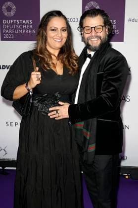 Manuel Cortez with girlfriend Saina Bayatpour at the presentation of the German Perfume Award Duftstars 2023 at the Rheinterrasse Düsseldorf Düsseldorf, 16 11 2023 Foto:xT.xSchröerx xFuturexImagex duftstars_3186
