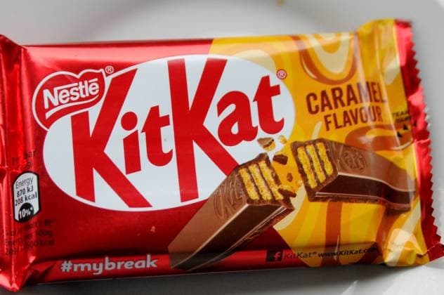 Copenhagen, Denmark 19 November 2023 Nestle KitKat caramel flavour in Copenhagen Denamrk .. (Photo.Francis Joseph Dean Dean Pictures)