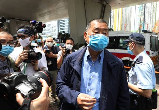 230725.jpg Apple Daily founder Jimmy Lai and other 14 high-profile pro-democracy figures appeared in court on charges relating to anti-government protests last year on Monday May 18, 2020. The incitement charge they face carries a maximum sentence of five years behind bars. The charges were seen by some as authorities hardening their stance against the opposition camp. A wave of anti-government protests swept through Hong Kong last year, sparked in June by the government s unpopular extradition bill. But that morphed into wider social unrest, with young protesters regularly clashing with police in the city s streets. (Sunny Mok EYEPRESS) Hong Kong Hong Kong EDITORIAL USE ONLY  Copyright: xx 230725 SunnyxMokx eyepress100469
