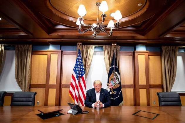 232370.jpg President Donald J. Trump, joined by Chief of Staff Mark Meadows, participates in a phone call with Vice President Mike Pence, Secretary of Defense Mark Esper, Secretary of State Mike Pompeo, Chairman of the Joint Chiefs of Staff Gen. Mark Milley and National Security Advisor Robert O EDITORIAL USE ONLY  Copyright: xx 232370 x eyepress101602