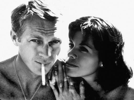 Film The Great Escape Actor Steve McQueen with his wife Bavaria Germany  Copyright: xLeoxFuchsxArchivesx 0076 Steve McQueen (The Great Escape) WITH WIFE PORTRAIT