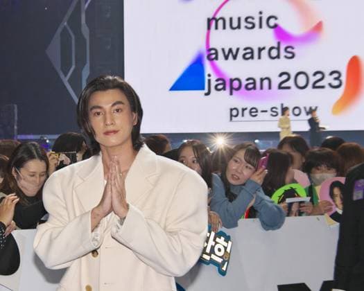 Thai actor Gulf attends a blue carpet event during the MTV VMAJ(Video Music Awards Japan) 2023 Pre-Show in Yokohama, Kanagawa-Prefecture, Japan on Wednesday, November 22, 2023.  TKP2023112216 KEIZOxMORI