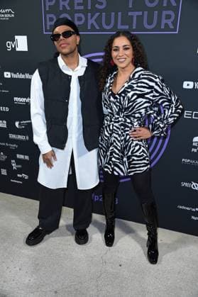 Noel Andre, Nadja Benaissa No Angels at the PRIZE FOR POP CULTURE 2023 at the Colosseum Cinema in Berlin on 23 11 2023