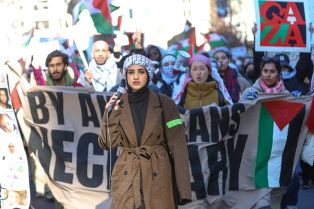 News Themen der Woche KW47 November 23, 2023, New York City, NY, United States of America: Pro-Palestinian protesters gather in Madison Square Park to Flood Thanskgiving and march through downtown Manhattan in New York City to call for a permanent cessation of the bombing of Gaza and an end to Israel s occupation of Palestine on November 23, 2023. New York City United States of America - ZUMAv122 20231123_aap_v122_054 Copyright: xWilliamxVolcovx