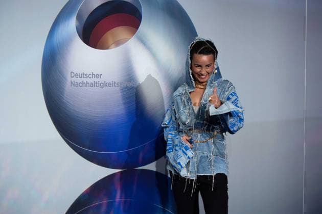 Domitilia BARROS, Miss Germany 2022, Red Carpet, Red Carpet Show, Arrival, German Sustainability Award Ceremony in Duesseldorf on 23 11 2023
