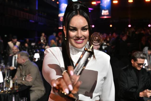 Polish-Czech singer Ewa Farna won the female singer category of the Czech Nightingale music poll in Prague, Czech Republic, November 24, 2023. (CTKxPhoto MichaelaxRihova) CTKPhotoP2023112407710  CTKPhotoP2023112407710