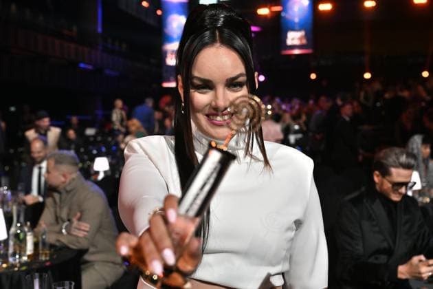 Polish-Czech singer Ewa Farna won the female singer category of the Czech Nightingale music poll in Prague, Czech Republic, November 24, 2023. (CTKxPhoto MichaelaxRihova) CTKPhotoP2023112407712  CTKPhotoP2023112407712