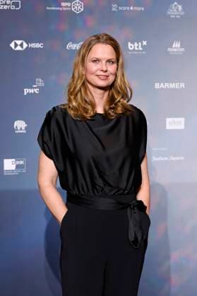 Swimmer Britta Steffen at the 16th German Sustainability Award 2023 at the Maritim Hotel Düsseldorf For the 16th time, pioneers of sustainability will be honored together with the Federal Government and other partners at the Martim Hotel in Düsseldorf The winners of the competitions for companies, spo Copyright: xChristophxHardtx