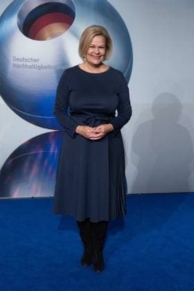Nancy FAESER, Federal Minister of the Interior, Red Carpet, Red Carpet Show, Arrival, German Sustainability Award Ceremony in Duesseldorf on 24 11 2023