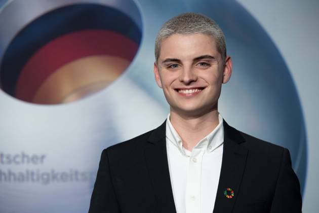 Fabian GRISCHKAT, Presenter, Red Carpet, Red Carpet Show, Arrival, German Sustainability Award Ceremony in Duesseldorf on 24 11 2023