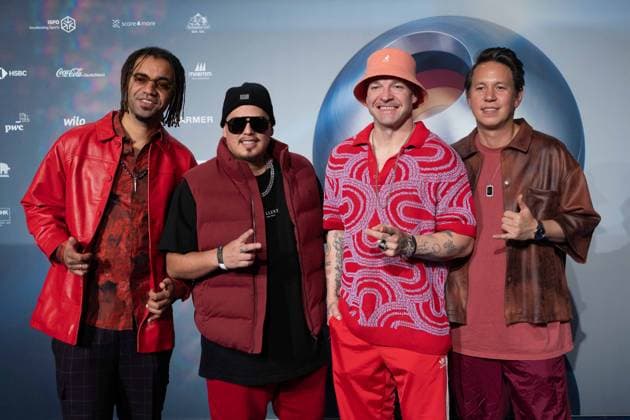 CULCHA CANDELA, music group, band, red carpet, red carpet show, arrival, German Sustainability Award ceremony in Duesseldorf on 24 11 2023