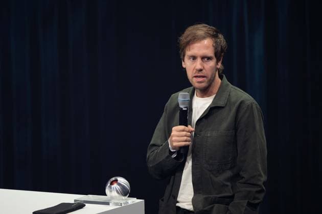 Sebastian VETTEL speaks words of thanks after receiving the German Sustainability Award, German Sustainability Award ceremony in Duesseldorf on 24 11 2023