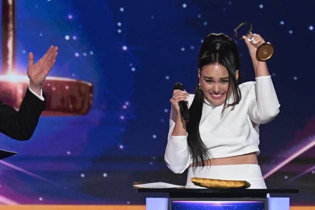 Polish-Czech singer Ewa Farna became absolute winner of the Czech Nightingale pop music poll, in Prague, Czech Republic, November 24, 2023. (CTKxPhoto MichaelaxRihova) CTKPhotoP2023112408647  CTKPhotoP2023112408647