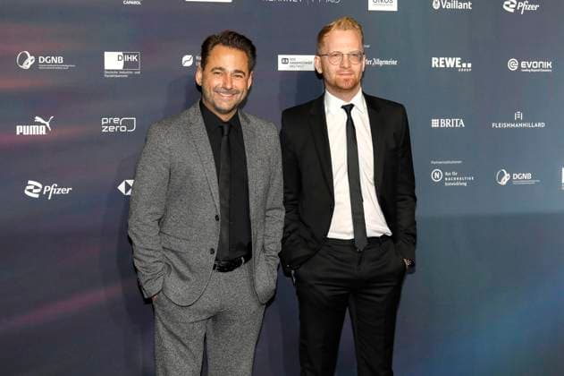 Dennis Wilms and Paul Falk at the presentation of the 16 German Sustainability Award 2023 at the Maritim Hotel Düsseldorf, 24 11 2023 Foto:xR.xSchmiegeltx xFuturexImagex nachhaltigkeitspreis_3134