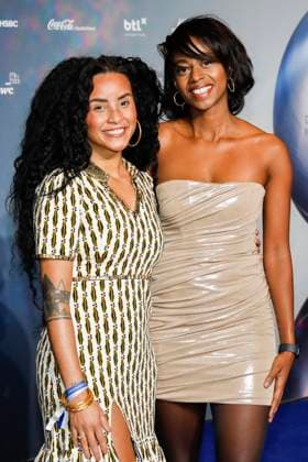 Domitila Barros and Hilda Liswani at the presentation of the 16 German Sustainability Award 2023 at the Maritim Hotel Düsseldorf, 24 11 2023 Foto:xR.xSchmiegeltx xFuturexImagex nachhaltigkeitspreis_3154