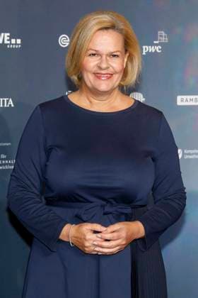 Nancy Faeser at the presentation of the 16 German Sustainability Award 2023 at the Maritim Hotel Düsseldorf, 24 11 2023 Foto:xR.xSchmiegeltx xFuturexImagex nachhaltigkeitspreis_3164