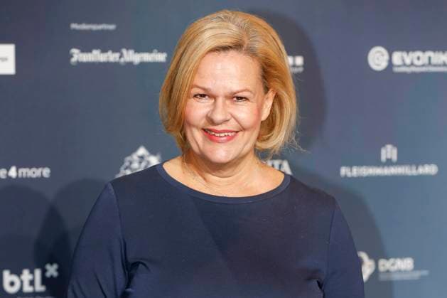 Nancy Faeser at the presentation of the 16 German Sustainability Award 2023 at the Maritim Hotel Düsseldorf, 24 11 2023 Foto:xR.xSchmiegeltx xFuturexImagex nachhaltigkeitspreis_3165