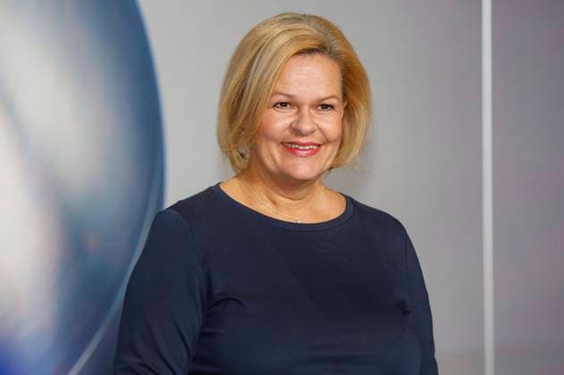 Nancy Faeser at the presentation of the 16 German Sustainability Award 2023 at the Maritim Hotel Düsseldorf, 24 11 2023 Foto:xR.xSchmiegeltx xFuturexImagex nachhaltigkeitspreis_3166