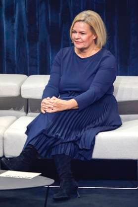 Nancy Faeser at the presentation of the 16 German Sustainability Award 2023 at the Maritim Hotel Düsseldorf, 24 11 2023 Foto:xR.xSchmiegeltx xFuturexImagex nachhaltigkeitspreis_3243
