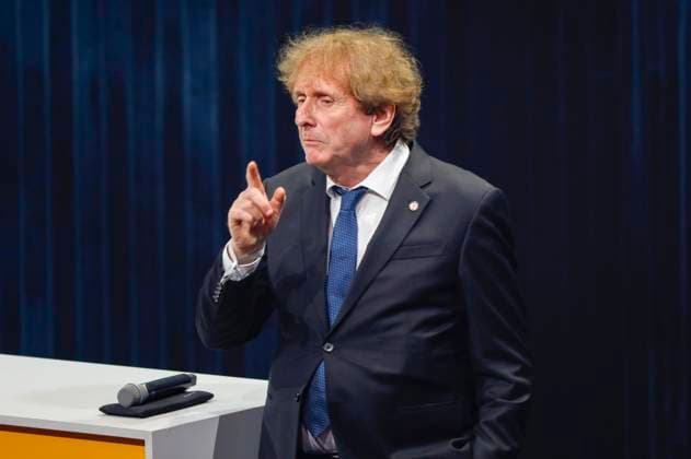 Michael Braungart at the presentation of the 16 German Sustainability Award 2023 at the Maritim Hotel Düsseldorf, 24 11 2023 Foto:xR.xSchmiegeltx xFuturexImagex nachhaltigkeitspreis_3261