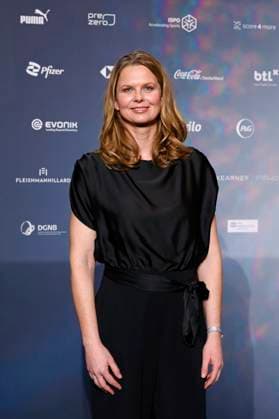 Swimmer Britta Steffen at the 16th German Sustainability Award 2023 at the Maritim Hotel Düsseldorf For the 16th time, pioneers of sustainability will be honored together with the Federal Government and other partners at the Martim Hotel in Düsseldorf The winners of the competitions for companies, spo Copyright: xChristophxHardtx