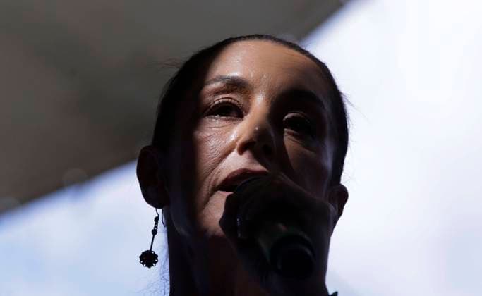 November 26, 2023, Mexico City, Mexico City, Mexico: CLAUDIA SHEINBAUM (sole candidate of the MORENA party) for the next presidential elections in Mexico in 2024, speaking at an event in one of the largest municipalities of Mexico City, Iztapalapa. Mexico City Mexico - ZUMAs310 20231126_zip_s310_013 Copyright: xLuisxExSalgadox