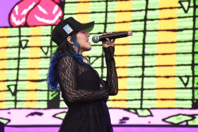 November 27, 2023, Mexico City, Ciudad de Mexico, Mexico: November 26, 2023, Mexico City, Mexico: Puerto Rican singer Paola Nicole Marrero RodroÂguez, known as ‹paopao, performs on stage as part of the Coca Cola Flow Fest 2023 reggaeton music Festival at Autodromo Hermanos Rodriguez. on November 26, 2023 in Mexico City, Mexico. Mexico City Mexico - ZUMAe321 20231127_zea_e321_018 Copyright: xEssenexHernandez xEyepixxGroupx