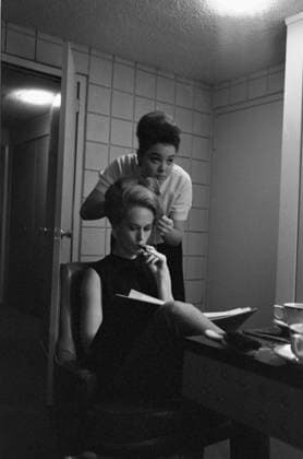 Film Marnie Actress Tippi Hedren getting ready for filming Los Angeles, CA USA  Copyright: xLeoxFuchsx 0854a Tippi Hedren (Marnie) makp