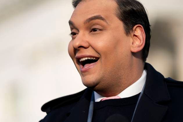 News Bilder des Tages Rep. George Santos, R-NY, speaks during a press conference outside the U.S. Capitol to discuss the upcoming vote to expel him from Congress in Washington, DC on Thursday, November 30, 2023.  WAP20231130315 BONNIExCASH