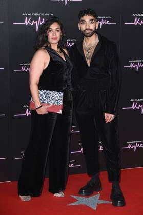 Mawaan Rizwan with companion on arrival for the concert An Audience with Kylie at the Royal Albert Hall London, 01 12 2023 Foto:xS.xVasx xFuturexImagex audience_3258
