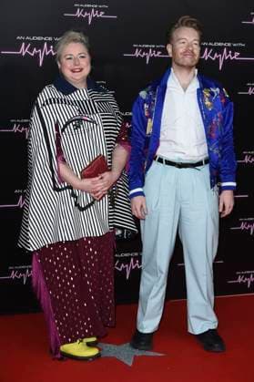 with boyfriend Kevin Joseph Brady arriving for the An Audience with Kylie concert at the Royal Albert Hall London, 01 12 2023 Foto:xS.xVasx xFuturexImagex audience_3264