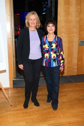 Claudia Rieschel and Simone Rethel at the Daffne Award Ceremony of the German Academy for Television on 2 12 2023 in Berlin Daffne Award Ceremony 2023 in Berlin