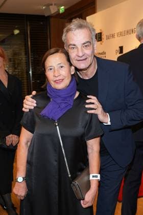 Jutta and Heinrich Schafmeister at the Daffne Award Ceremony of the German Academy for Television on 2 12 2023 in Berlin Daffne Award Ceremony 2023 in Berlin