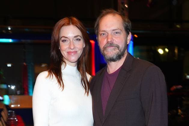 Kim Riedle and Godehard Giese at the Daffne Award Ceremony of the German Academy for Television on 2 12 2023 in Berlin Daffne Award Ceremony 2023 in Berlin