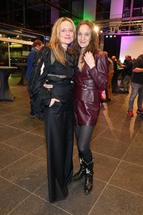 Anne Ratte Polle and Jeanette Hain at the Daffne Award Ceremony of the German Academy for Television on 2 12 2023 in Berlin Daffne Award Ceremony 2023 in Berlin