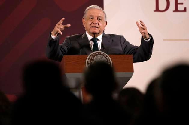 Andres Manuel Lopez Obrador, president of Mexico with a press conference at the National Palace December 4, 2023, Mexico City, Mexico: The president of Mexico, Andres Manuel Lopez Obrador at the press conference at the National Palace in Mexico City. on December 4, 2023 in Mexico City, Mexico (Photo by Luis Barron Eyepix Group). Copyright: xLuisxBarronx xEyepixxGroupx LB_20231204-30