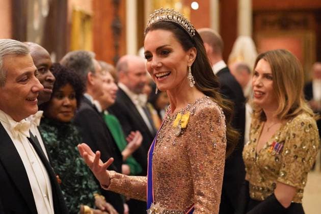 . 05 12 2023. London, United Kingdom. Kate Middleton, the Princess of Wales, at the annual Diplomatic Reception at Buckingham Palace London.  xPoolx xi-Imagesx IIM-24861-0004