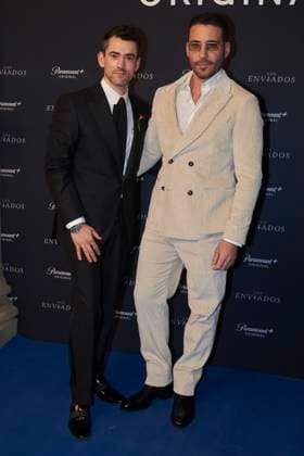 Los Enviados Tv Series Premiere December 5, 2023, Mexico City, Mexico: Miguel Angel Silvestre and Luis Gerardo Mendez attend the blue carpet of ˜Los Enviados™ Tv Series premiere. at Teatro Helenico. on December 5, 2023 in Mexico City, Mexico. ( Photo by Jaime Nogales Eyepix Group) Copyright: xJaimexNogales xEyepixxGroupx JN_05122023_106687