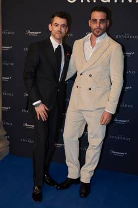 Los Enviados Tv Series Premiere December 5, 2023, Mexico City, Mexico: Miguel Angel Silvestre and Luis Gerardo Mendez attend the blue carpet of ˜Los Enviados™ Tv Series premiere. at Teatro Helenico. on December 5, 2023 in Mexico City, Mexico. ( Photo by Jaime Nogales Eyepix Group) Copyright: xJaimexNogales xEyepixxGroupx JN_05122023_106688