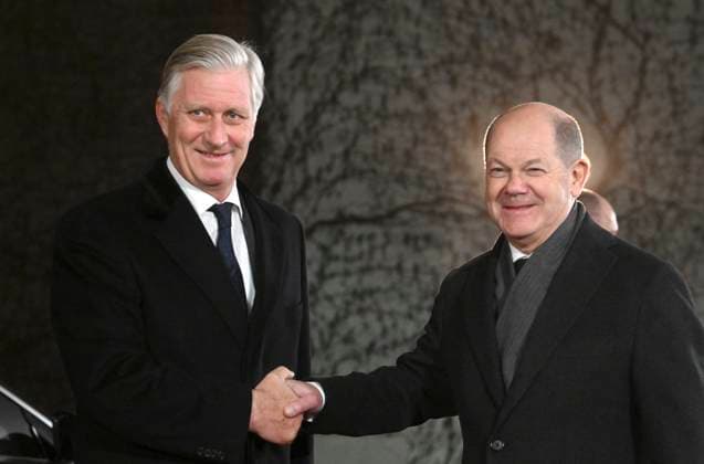 Entertainment Themen der Woche KW49 Entertainment Bilder des Tages State visit of King Philippe and the Queen Mathilde to Germany Day 2 BERLIN, GERMANY - DECEMBER 06 : King Philippe meets Olaf Scholz Chancellor of Germany December 6, 2023 in Berlin, Germany, 06 12 2023. Berlin Germany  Copyright: xBertxVanxDenxBrouckex