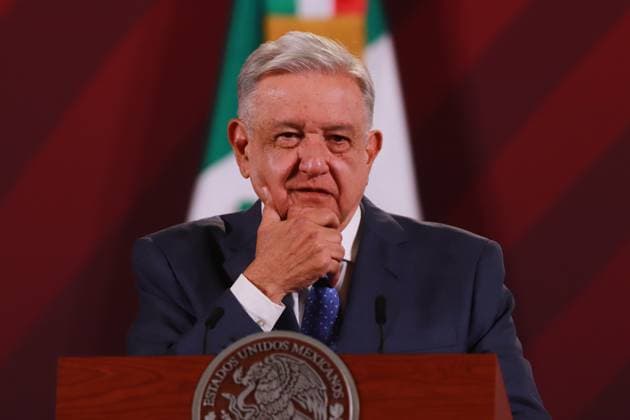 Mexico s President, Lopez Obrador Daily Briefing Conference December 6, 2023 in Mexico City, Mexico: President of Mexico ospeaks during the daily morning press conference in front of reporters at the national palace. on December 6, 2023 in Mexico City, Mexico. (Photo by Carlos Santiago Eyepix Group) Copyright: xCarlosxSantiagox xEyepixxGroupx CS202312068523